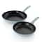 Oster Lynhurst 2-Piece Blue Aluminum Nonstick Frying Pan Set